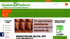 What Akademiawitalnosci.pl website looked like in 2018 (6 years ago)