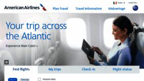 What Americanairlines.ie website looked like in 2018 (6 years ago)
