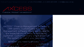 What Axcess.com.au website looked like in 2018 (6 years ago)