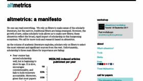 What Altmetrics.org website looked like in 2018 (6 years ago)