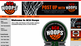 What Acahoops.com website looked like in 2018 (6 years ago)