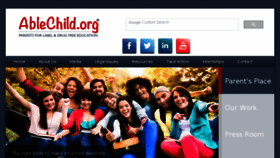 What Ablechild.org website looked like in 2018 (6 years ago)