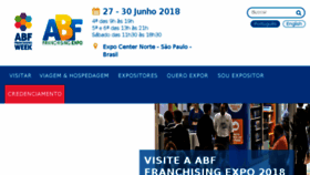 What Abfexpo.com.br website looked like in 2018 (6 years ago)