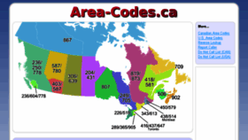 What Area-codes.ca website looked like in 2018 (6 years ago)