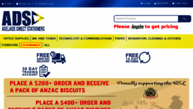 What Adelaidedirectstationers.com.au website looked like in 2018 (6 years ago)