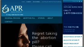 What Abortionpillreversal.com website looked like in 2018 (6 years ago)