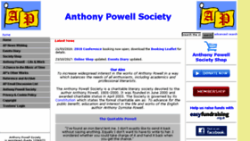 What Anthonypowell.org website looked like in 2018 (6 years ago)