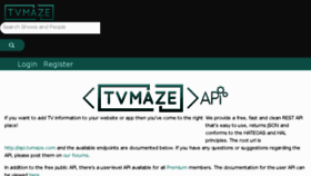 What Api.tvmaze.com website looked like in 2018 (6 years ago)