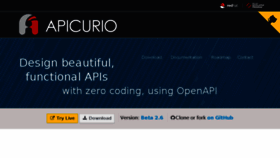 What Apicur.io website looked like in 2018 (6 years ago)