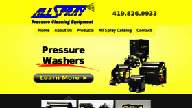 What All-spray.com website looked like in 2018 (6 years ago)