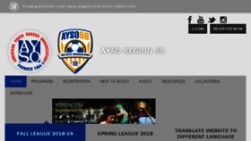What Ayso58.org website looked like in 2018 (6 years ago)