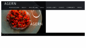 What Agernrestaurant.com website looked like in 2018 (6 years ago)