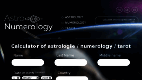 What Astronumerology.net website looked like in 2018 (6 years ago)