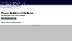 What Activatemycards.com website looked like in 2018 (6 years ago)