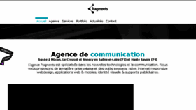 What Agence-fragments.fr website looked like in 2018 (6 years ago)