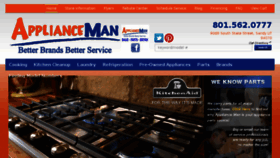 What Appliancemanutah.com website looked like in 2018 (7 years ago)