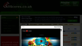 What Allscores.co.uk website looked like in 2018 (6 years ago)
