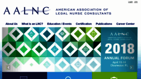 What Aalnc.org website looked like in 2018 (5 years ago)