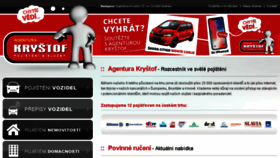 What Agenturakrystof.cz website looked like in 2018 (6 years ago)