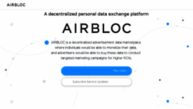 What Airbloc.org website looked like in 2018 (6 years ago)