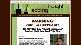 What Addingheight.com website looked like in 2018 (5 years ago)