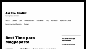 What Askthedentist.tv website looked like in 2018 (6 years ago)