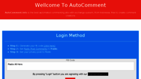 What Autocomment.info website looked like in 2018 (6 years ago)
