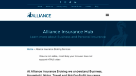 What Allianceinsurance.com.au website looked like in 2018 (5 years ago)