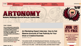 What Artonomy.co website looked like in 2018 (6 years ago)