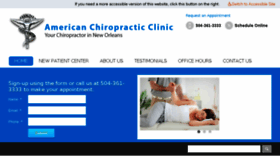 What Americanchiroclinic.com website looked like in 2018 (6 years ago)