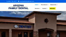 What Azfamilydental.com website looked like in 2018 (6 years ago)