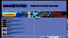 What Arcadetrainer.com website looked like in 2018 (5 years ago)