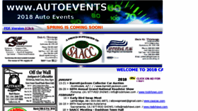 What Autoevents.ca website looked like in 2018 (5 years ago)