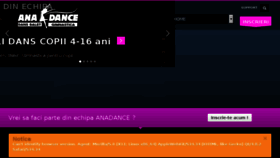 What Anadance.ro website looked like in 2018 (6 years ago)
