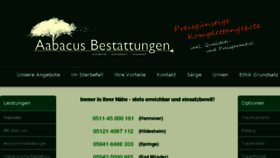 What Aabacus-bestattungen.de website looked like in 2018 (6 years ago)
