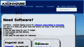 What Axonware.ie website looked like in 2018 (6 years ago)