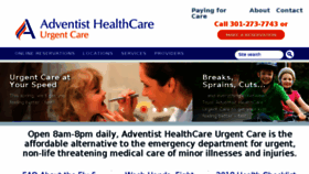 What Adventisturgentcare.com website looked like in 2018 (6 years ago)