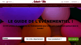 What Acteur-fete.com website looked like in 2018 (6 years ago)