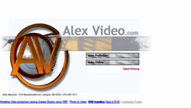 What Alexvideo.com website looked like in 2018 (6 years ago)