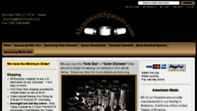 What Aluminumspacers.com website looked like in 2018 (6 years ago)