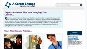What Acareerchange.co.uk website looked like in 2018 (6 years ago)