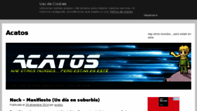 What Acatos.es website looked like in 2018 (6 years ago)