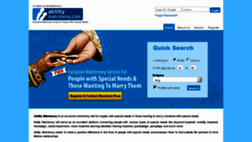 What Abilitymatrimony.com website looked like in 2018 (5 years ago)