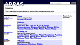 What Adras.com website looked like in 2018 (6 years ago)