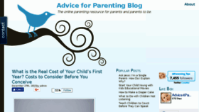 What Advice4parenting.com website looked like in 2018 (6 years ago)