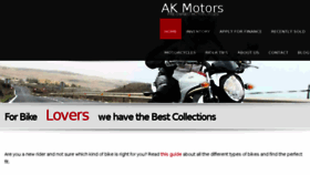What Akmotorcycles.com website looked like in 2018 (6 years ago)