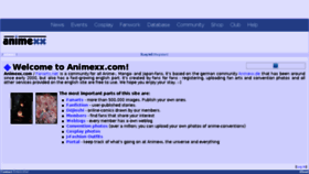What Animexx.com website looked like in 2018 (5 years ago)