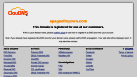 What Apageofmyown.com website looked like in 2018 (5 years ago)