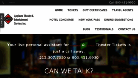 What Applause-tickets.com website looked like in 2018 (6 years ago)