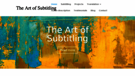 What Art-of-subtitling.com website looked like in 2018 (5 years ago)